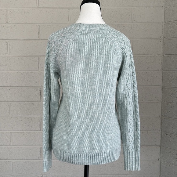 EUC GAP Cable-Knit Crewneck Sweater in Mint Green, S - Picture 5 of 11